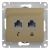 Розетка 2гн комп+ТФ RJ45+RJ11 с/у титан механизм кат.5е Glossa Systeme Electric  (1/10)