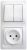 Блок 2кл + 1гн без З/К с/у белый Glossa Schneider Electric  (1/20)