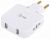 Разветвитель электрический ЭРА SPF-2-FL-USB поворотный на 2 розетки + 2USB 10А белый