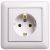 Розетка 1гн с З/К с/у белый в сборе 16А W59 Systeme Electric  (1/20)