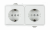 Розетка 2гн с З/К шторки о/у белый 16А IP44 3123-W AQUA IN HOME (1/5/100)