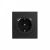 Розетка 1гн USB+tapeC шторки с/у антрацит механизм 5В/2,4А 5В/3А MIELE STRONG 16А KRANZ (1/80)