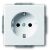 Розетка ABB Solo/future 1-мест. механизм с накладкой с З/К скр. уст-ки16А 220-250В IP20 белый