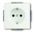 Розетка ABB Solo/future 1-мест. механизм с накладкой с З/К скр. уст-ки16А 220-250В IP20 белый