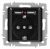 Розетка Intro Accent 6-410-05 , P+E Schuko со шторками, 16А-250В + 2хUSB, IP20, СУ, антрацит