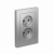 Розетка 2гн без З/К шторки с/у алюминий в сборе 16А AtlasDesign Systeme Electric Розетка 2гн без З/К шторки с/у алюминий в сборе 16А AtlasDesign Systeme Electric