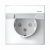 Розетка 1гн с З/К с крыш. шторки с/у белый механизм 16А IP44 ArtGallery Systeme Electric (1/10/20)