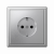 ArtGallery Алюминий Розетка с заземлением со шторками, 16А, механизм, быстрозажим. клем.