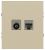 Розетка ЭРА Arktik 16-3110-04 комбинированная RJ45+TV шампань