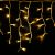Гирлянда Айсикл (бахрома) светодиодный, 4,0 х 0,6 м, белый провод "КАУЧУК", 230 В, диоды желтые