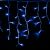 Гирлянда Айсикл (бахрома) светодиодный, 4,0 х 0,6 м, белый провод "КАУЧУК", 230 В, диоды синие