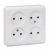 Розетка 4гн без З/К о/у белый 16А IP20 Этюд Systeme Electric  (1/7)