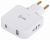 Разветвитель электрический ЭРА SPF-2-FL-USBC поворотный на 2 розетки + 2USB A+C 10А белый