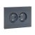 Механизм розетки двойной, 16А, без заземления, без шторок, с рамкой, графит Эпика EKF Механизм розетки двойной, 16А, без заземления, без шторок, с рамкой, графит Эпика EKF