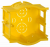 Коробка С3 уст. d68x45мм для тв. стен (сборн., проходн.) IEK СНЯТО