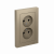 Розетка 2гн без З/К с/у шампань в сборе 16А AtlasDesign Systeme Electric (1/6/36)