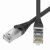 Патч-корд экранированный SLIM CAT6 U/FTP 4х2, 28 AWG, LSZH, чёрный, 0,2м