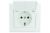 Розетка 1гн с З/К с крыш. с/у белый 16А Defne Makel (1/12/120)