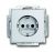 Розетка ABB Solo/future 1-мест. механизм с накладкой с З/К скр. уст-ки16А 220-250В со шторками IP20 алюм.