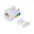 WRline Вставка Keystone Jack RJ-45, 90 градусов, категория 5e, неэкранированная, заделка тип 110, цвет белый